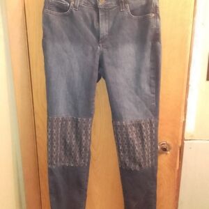 NYDJ Straight‎ Leg Jeans with Patterned Detail